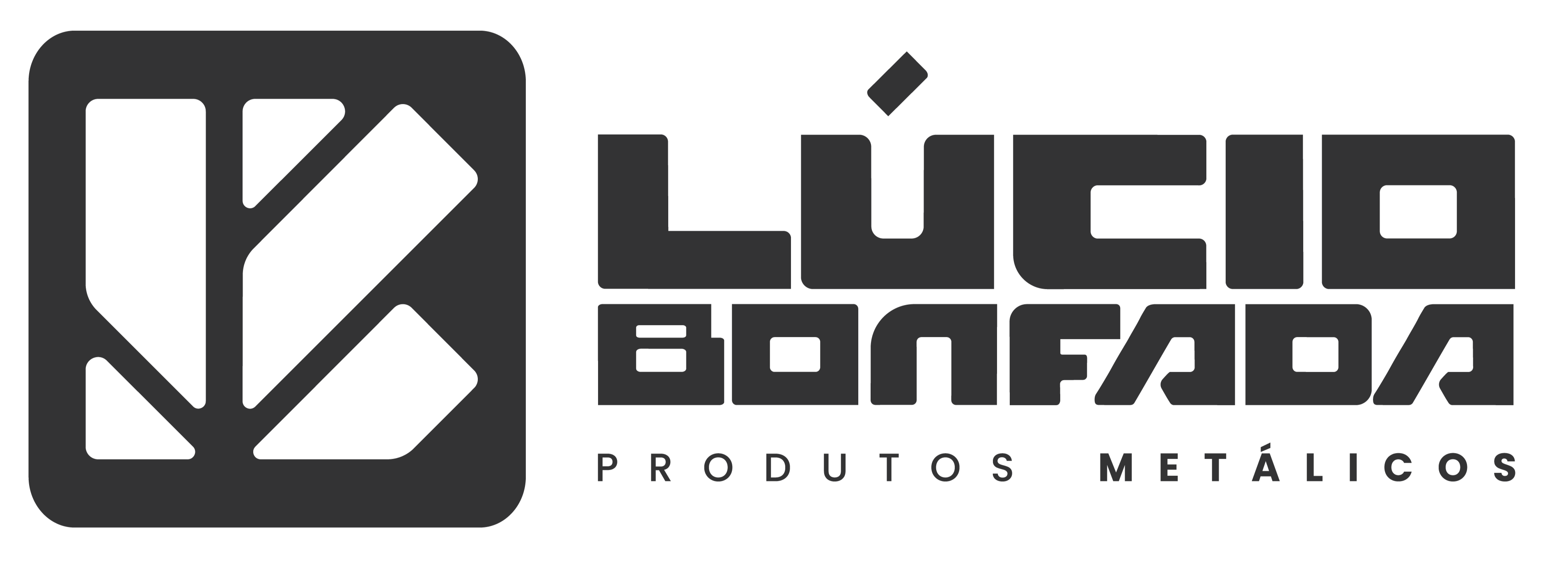 logo lucio bonfada na cor cinza